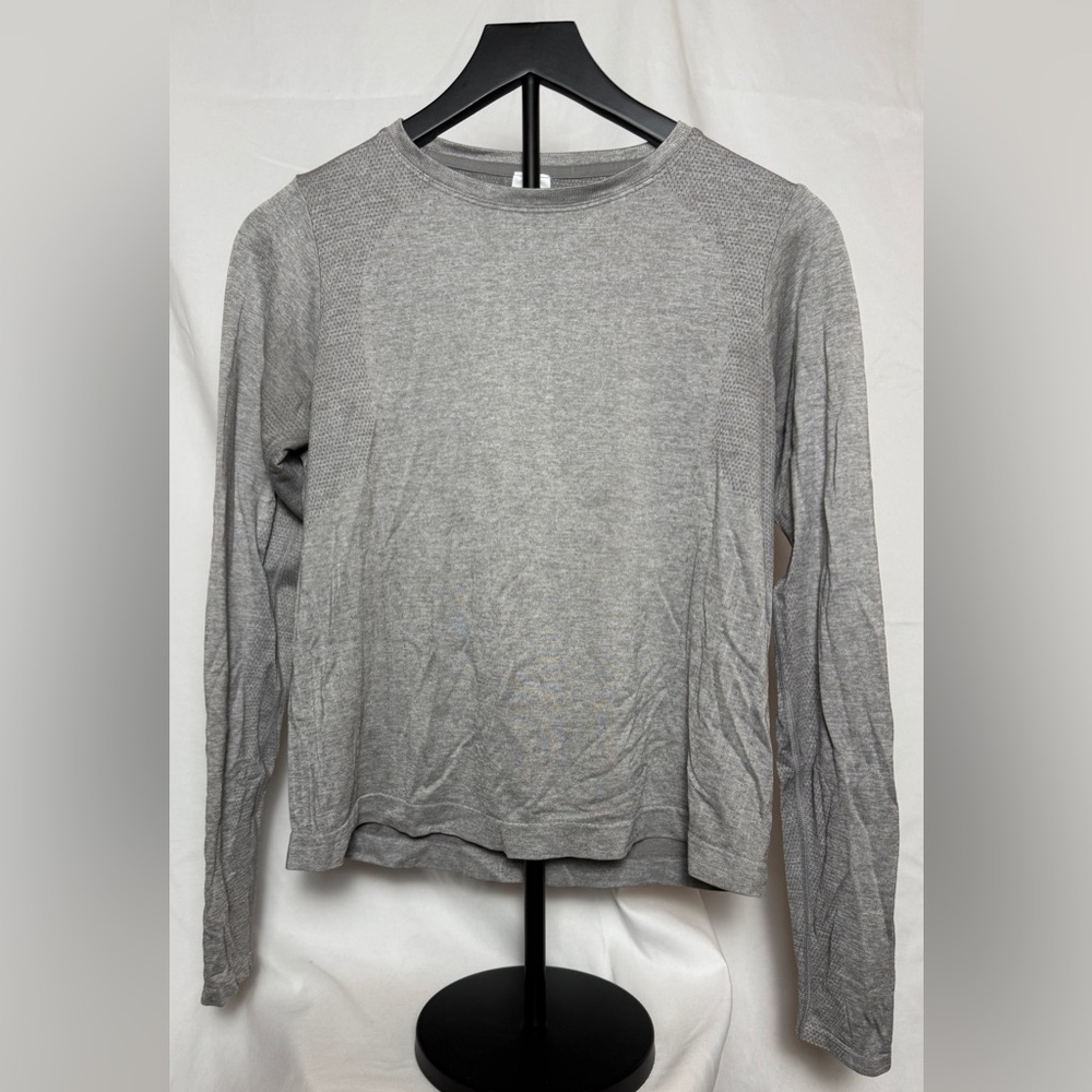 All in Motion Women's Gray Long Sleeve Tee Active Running Shirt